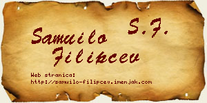Samuilo Filipčev vizit kartica